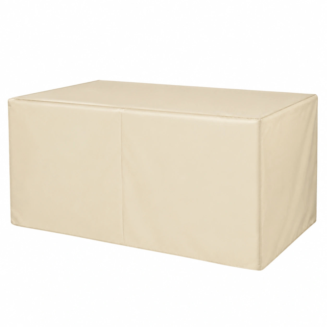 Wasserdichte Schutzhülle für Gartenmöbel, 60 x 60 x 60 cm, Beige, Ovale Abdeckung für Rechteckmöbel, UV- und Regenschutz
