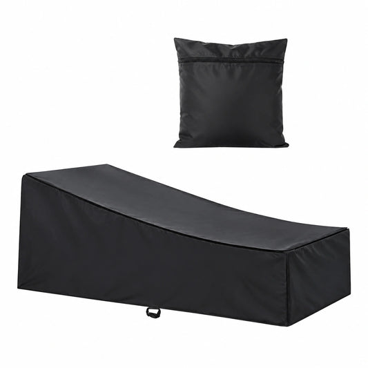 Wasserdichte Abdeckung für Gartenmöbel, Sonneliegen Schutzhülle, Oxford Stoff, Staub- und Wetterschutz (208x76x41x79cm)