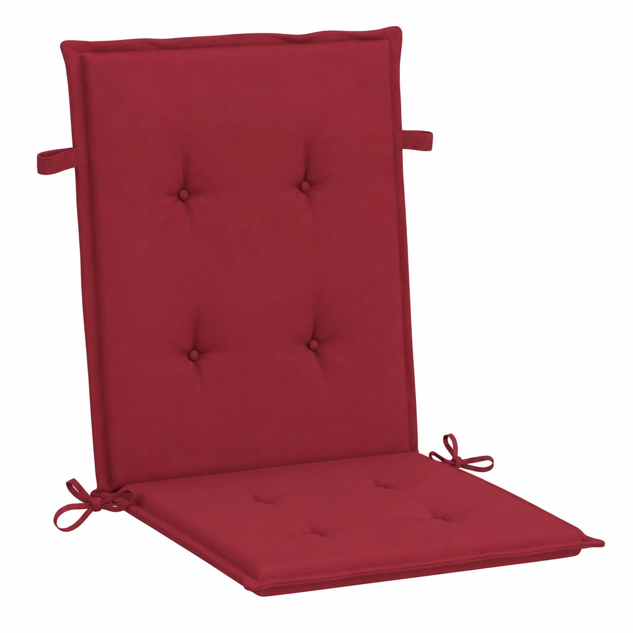 Luxus Sitzkissen Set 2er Pack Weinrot 100x50x7cm für Innen- und Außenmöbel