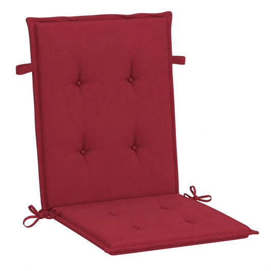 Luxus Sitzkissen Set 2er Pack Weinrot 100x50x7cm für Innen- und Außenmöbel