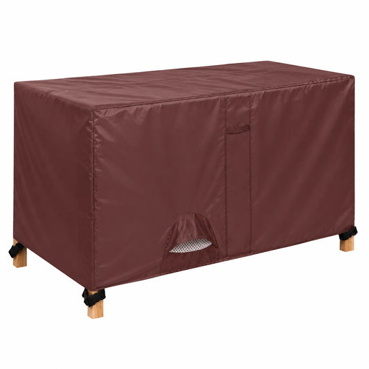 Robuste wasserdichte Schutzhülle für Terrassenmöbel, 350 x 260 x 90 cm, UV-beständig, ideal für Rattan-Möbel, braune Outdoor-Abdeckplane