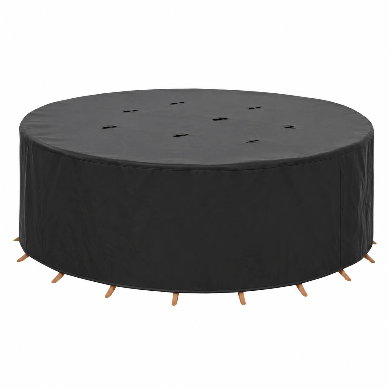 Wasserdichte Abdeckung für Gartenmöbel, 320 x 320 x 105 cm, Schwarz, 420D Polyester
