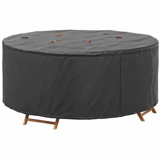 Wasserdichte Abdeckung für Gartenmöbel, Schwarz, 200 x 200 x 71 cm, Robustes 420D-Gewebe