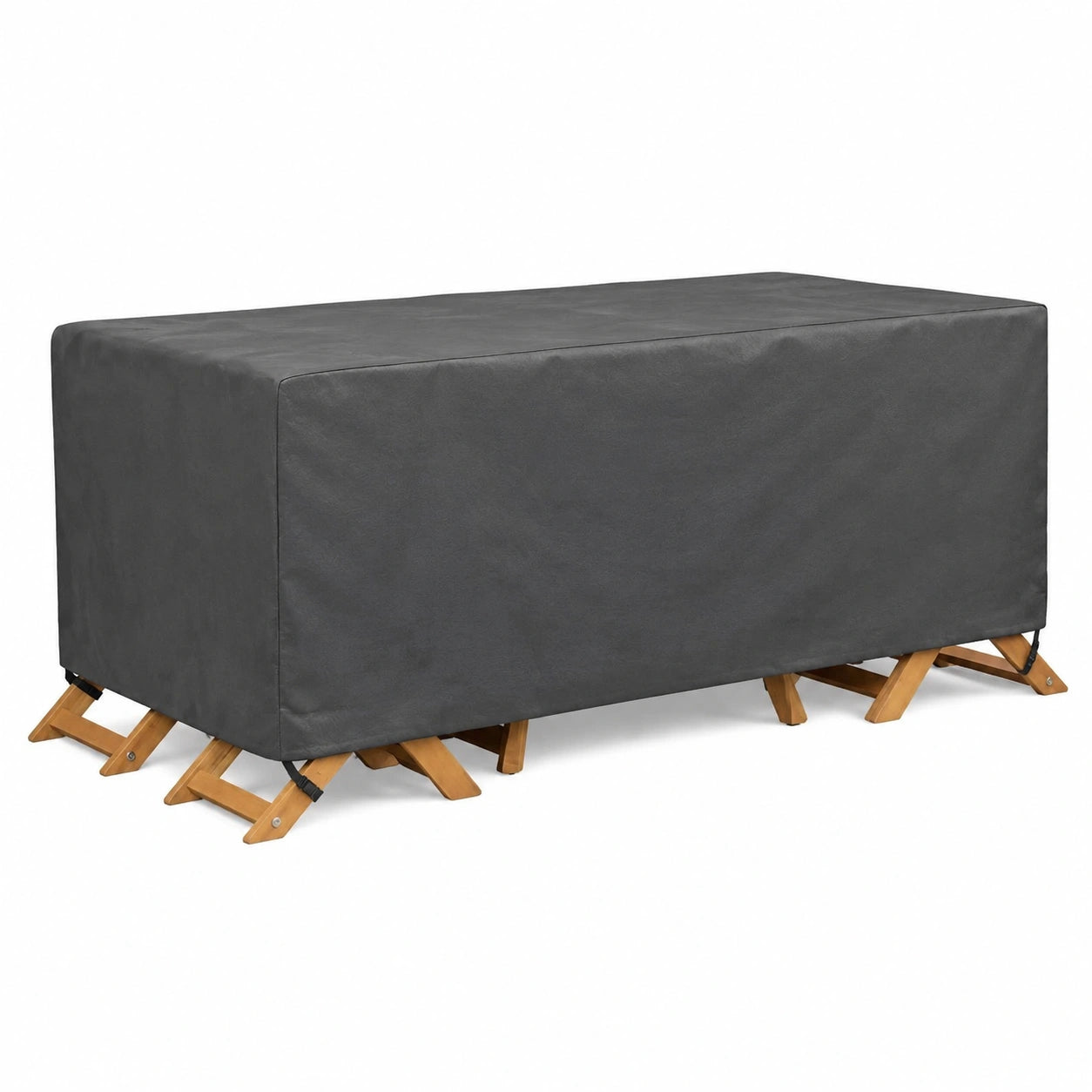 Wasserdichte Schutzhülle für Gartentisch, Schwarz, 170 x 100 x 70 cm, 420D Polyester, Möbelabdeckung für Gartenstühle
