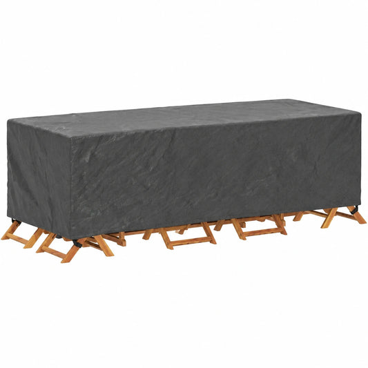 Wasserdichte Abdeckung für Gartenmöbel, Schwarz, 270 x 110 x 70 cm, Langlebiger Schutz für Tisch und Stühle