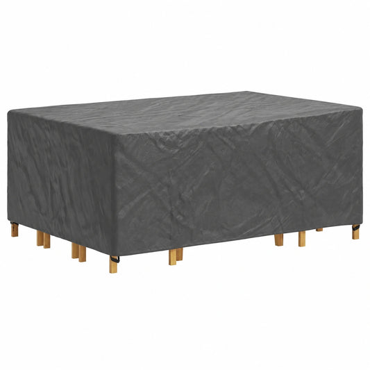 Wasserdichte Gartentischabdeckung, einfarbig schwarz, 250x210x70 cm, 210D Oxford-Gewebe, Schutzhülle für Außenmöbel