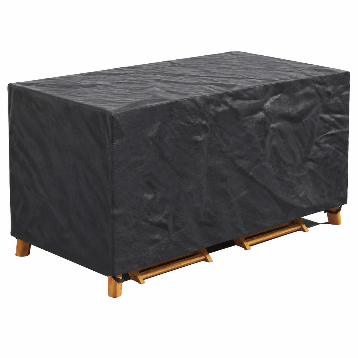 Wasserfeste Gartenmöbel-Abdeckung schwarz 240x160x100 cm - Robustes 600D Material für Tisch und Stuhl